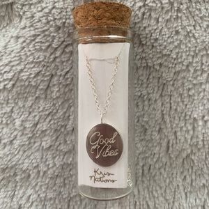 Kris Nations Sterling Silver Good Vibes Necklace